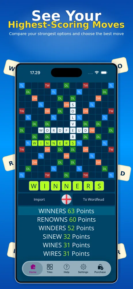 See your highest-scoring moves