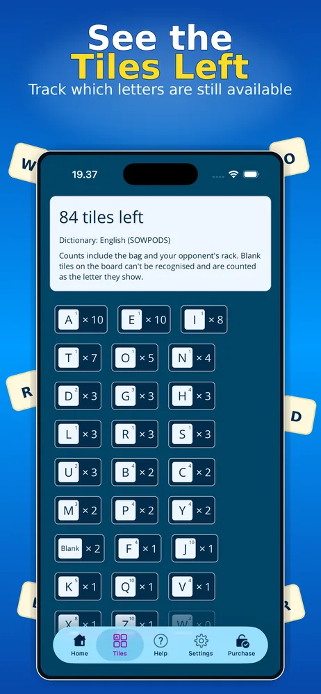 See the tiles left