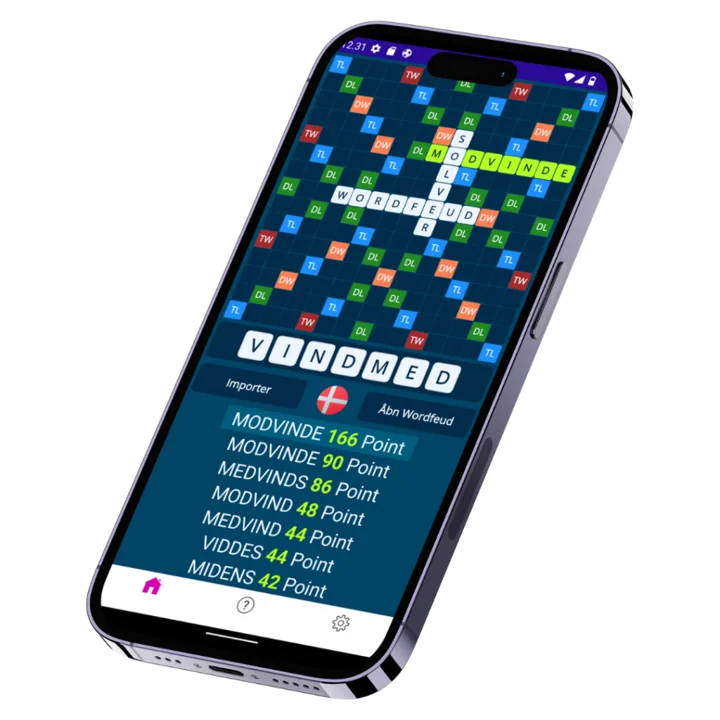 Wordfeud Solver på en mobil